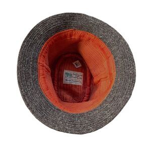 Norm Thompson Irish Country Hat Vtg Virgin Wool Made Ireland 7.5 Orange Lining